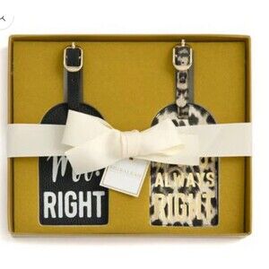 Shiraleah Luggage Tags “Mr. Right, Mrs. Always Right” Gift Set NWT